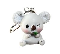 Psdndeww Pendentif de sac à dos tendance en métal avec pendentif en forme de clé de dessin animé pour sac à dos, accessoire de sac à dos, pendentif animal pour, Koala à feuilles, taille unique