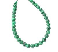 Psdndeww Perles rondes en malachite naturelle Accessoires de bijoux pour pierre lisse pour bracelets colliers Malachite polie Artisanat, 6mm, comme décrit