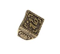 Psdndeww Personnage chinois Bagues de richesse Bijoux d'urgence faits à la main en laiton pour hommes Collectionneurs Accessoire historique unique Laiton vintage, comme décrit