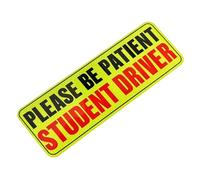 Psdndeww Pilote d'avertissement de sécurité magnétique. Veuillez être le patient des patients avec des patients un autocollant de réutilisation du conducteur d'étudiant.