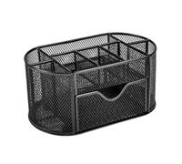 Psdndeww Planificateur de bureau contemporain en métal 9 sections pour crayons, pinces, équipement élégant boîte de rangement de bureau