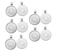 Psdndeww Plateau à pendentif rond antique avec construction en alliage de zinc pour colliers, breloques, projets artisanaux, base élégante en alliage de zinc, taille unique, Comme décrit