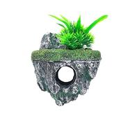 Psdndeww Poissons Artificiel Artisanat Simulation Cachette Grotte d'arbre Sacré Aquarium Aménagement Paysage Aquariums Pierre flottante