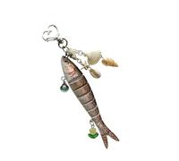 Psdndeww Porte-clés ludique vie marine, taille compacte, facile à attacher pour personnaliser vos affaires, cadeaux pour les amours, porte-clés poisson pour bagages, H, taille unique