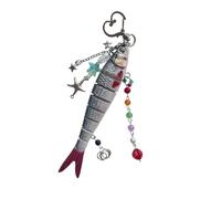 Psdndeww Porte-clés ludique vie marine, taille compacte, facile à attacher pour personnaliser vos affaires, cadeaux pour les amours, porte-clés poisson pour bagages, I, taille unique