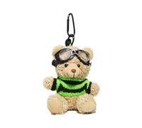 Psdndeww Porte-clés ours de dessin animé Pendentif en peluche pour sacs et clés Joli porte-clés animal Accessoire de téléphone pour les amoureux des animaux