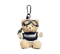 Psdndeww Porte-clés ours de dessin animé Pendentif en peluche pour sacs et clés Joli porte-clés animal Accessoire de téléphone pour les amoureux des animaux