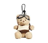 Psdndeww Porte-clés ours de dessin animé Pendentif en peluche pour sacs et clés Joli porte-clés animal Accessoire de téléphone pour les amoureux des animaux