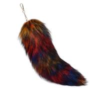 Psdndeww Porte-clés tendance en forme de queue de renard - Élégant porte-clés multifonction coloré - Accessoire pour femme, Sept couleurs., taille unique