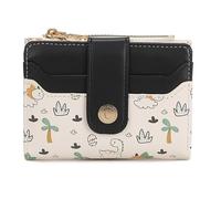 Psdndeww Portefeuille tendance petit portefeuille compact pour femme en cuir court portefeuille à deux volets porte-cartes de crédit pochettes simples sac à main pour femme court, Noir , Beauté de