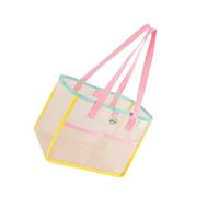 Psdndeww Sac de plage multifonction en maille avec trou de drainage, sac à bandoulière de grande capacité pour maillots de bain humides, serviettes, aventures en plein air, drainage de l'eau, plage, a