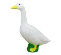 Psdndeww Statuette d'oie blanche - Décoration de bureau - Figurines d'animaux de bureau - Décoration de voiture - Ferme - Artisanat de collection