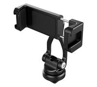 Psdndeww Support de téléphone pour montage sur trépied - Pince en aluminium avec double montage pour sabot froid - Vis 1/4" pour smartphone