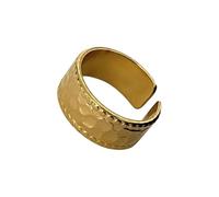[Psdndeww] Une bague ouverte moderne qui présente un design creux et un savoir-faire creux avec de l'huile goutte à goutte blanche adaptée à la date