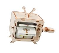 Psdndeww Visionneuse d ' Animation en Bois de Bureau avec Jeu de Mouvement à manivelle, Jouet Scientifique pour Les apprenants, Apprentissage à Domicile et Temps d ' Observation créatif