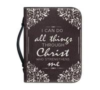 Psesaysky Housse de bible florale pour homme - Multifonction - Étui de transport léger - En cuir synthétique