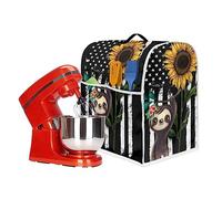 Psesaysky Housse pour mixeur de cuisine motif paresseux drapeau de l'Amérique - Taille L - Lavable - Cadeau pour femme - Avec poignée supérieure pour un rangement facile - Ajustement universel