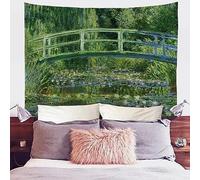 Psesaysky Tapisserie murale de Claude Monet Pont japonais 1899 par Claude Monet - Décoration murale pour salon, chambre à coucher, dortoir - 220 x 180 cm (L x l)