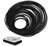 PSFDEWT 30Pcs Cassette Belts, 40-135mm Mixed Square Rubber Recorder Turntable Belt Replacement 1mm Width Low Noise & Smooth for Repair CD DVD Drives