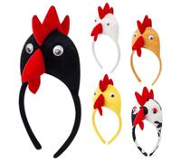 PSFDEWT Animal Headbands 5PCS Cute Plush Chicken Headband Elastic Cosplay Funny Headbands for Adults Kids Hair Accessories Photo Props