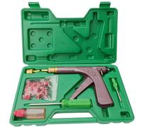 PSFDEWT Kit de réparation de pneus Hourdeux Professional Gun Bouchon Pneu métallique Robuste avec Accessoires pour ponctuations pneus et Appartements sur Les Voitures MotoCycles Trucks Pur Gun