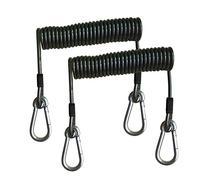 PSFDEWT Lanyard de pêche Lourde Longe enroulé Lonyards Corde Extension rallonge pour Les tiges de la Pince pagaies Kayak 2pcs pêche enroulé