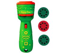 PSFDEWT Projecteur de Lampe de Poche pour Enfants 24 Motifs Projecteur Noël 4.5in en Apprentissage pédagogique Kids with 3 Slide Christmas Decorations Outdoor Greenflashlight for