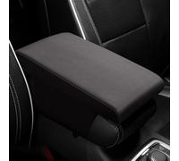 PSFVHHQI Coussin D'Accoudoir Voiture pour Ford Fiesta 2009-2017, Housse Console Centrale Accoudoir Protection Couverture Respiran Accessoire,Black
