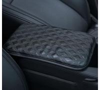 PSFVHHQI Coussin D'Accoudoir Voiture pour Ignis 2017-2024, PU Cuir Accoudoir Central Tapi Housse Protection IntéRieur Accessoire Anti-PoussièRe, Checkered Black