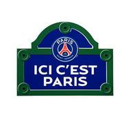PSG Ici C'est Paris Plaque de Rue Metal Multicolore 25 x 20 x 0,5 cm