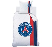 Psg Retro White Parure De Lit Housse De Couette Enfant Personne X Cm + Taie D'oreiller X Cm Imprim¿¿Es Reversibles % Coton Oeko-Tex Blanc