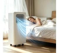 PSHCEE Climatiseur Mobile Autonome 12000 BTU, Puissance de Refroidissement Rapide, sans Unité Extérieure, Silencieux, sur roulettes avec Télécommande pour Bureau, 12000btu, 12000btu