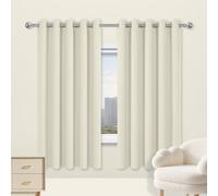 PSHCEE Rideau Occultant - Rideau 165 x 125 cm 100% Polyester, Isolement Thermique Installation Facile de Chambre Doux et Esthétiques, Décoration Maison pour Chambre Maison, Beige