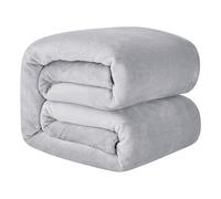 PSHYJUN Couverture Canape 120 x 220 cm Moelleuse et Chaude Couverture pour Le Lit Léger Douillet Chaude pour Bebes, Enfants et Animaux, Gris argenté