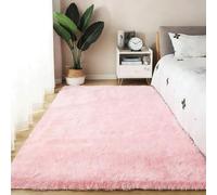PSHZHIM Tapis Salon Chambre 180 x 290 cm Ne Perd Pas Ses Poils Dessous Antidérapant Moelleux Poils Longs Tapis Salon Moelleux pour Chambre, Couloir, Bureau, Cuisine, Rose