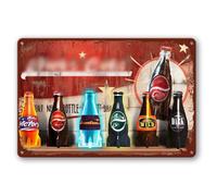 PSIAM Poster en métal vintage - Accessoires de maison - Plaque en métal vintage - Peinture en fer rouillé - Décoration murale pour bar, cuisine, garage, restaurant, café, art 30,5 x 20,3 cm