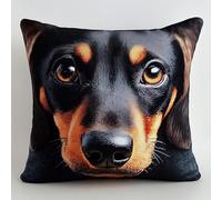 Pskgbxmu Ensemble De Broderie Coussin Au Point De Croix Kits De Points De Croix Estampillés DIY Main Brodé Housse sans Noyau d'oreiller Chien 45x45 cm