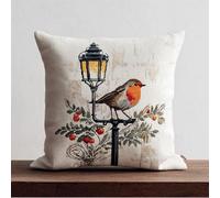 Pskgbxmu Ensemble De Broderie Coussin Au Point De Croix Kits De Points De Croix Estampillés DIY Main Brodé Housse sans Noyau d'oreiller Oiseau coloré 45x45 cm