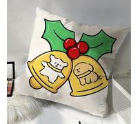 Pskgbxmu Ensemble De Broderie Coussin Au Point De Croix Kits De Points De Croix Estampillés DIY Main Brodé Housse sans Noyau d'oreiller Motif de dessin animé 45x45 cm