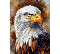 Pskgbxmu Kit estampillée au point de croix 11CT Canevas Broderie Aigle DIY Adultes Débutant Compté Point de Croix art Kits 40x50 cm