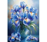 Pskgbxmu Kit estampillée au point de croix 11CT Canevas Broderie Vase DIY Adultes Débutant Compté Point de Croix art Kits 40x50 cm