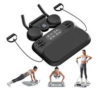PSKJHN Pilates Reformer, Machine Pilates Multifonction 6-en-1, Planche À Pompes, Roue Abdominale À Rebond, Entraîneur De Gainage & Cordes De Résistance, Charge Maximale 150kg