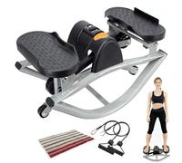 PSKJHN Rock Stepper, Équipement De Fitness - Home Twist Stepper avec Cordons De Tirage, Système D'entraînement Silencieux À Faible pour Maison Bureau Salon | Entraînement Abdominaux Jambes Fessiers