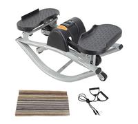 PSKJHN Rock Stepper Side to Side, Step Rocker Latéral avec Bandes De Résistance Et Tapis Antidérapant, Machine De Step pour Jambes Fessiers Abdos, Aucun Assemblage Requis, Charge 100 Kg