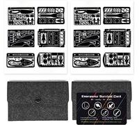 PSKOOK Lot de 12 Outils de Survie Multifonctions pour Le Camping, la Chasse, la pêche, la randonnée