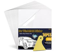 PSLER Autocollant de Pare-brise de Voiture Applicateur de Pare-brise Porte-autocollant d'inspection de Voiture Transparent 30PCS 4 x 6 inch Vinyle Statique pour Porte-passe