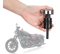 PSLER Bouchon de Remplissage de Jauge D'huile de Moto pour Sportster Iron XL 883 1200 48 2004-2021, Bouchons de Remplissage Pop-up à Coupe Profonde pour Réservoir D'huile de Moto(Chrome)