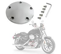 PSLER Cache de points d'allumage bombé à 5 trous pour moto Twin Cam Softail Dyna Touring 1999-2017, chromé