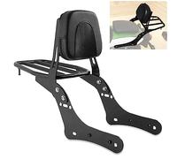 PSLER Coussin de Siège de Dossier Arrière de Moto avec Porte-Bagages pour Kawasaki Vulcan S VN650 EN650 S650 2015-2024, Dossier Passager Sissy Bar avec Support de Chargement Moto Accessoires