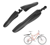PSLER Ensemble de garde-boue avant et arrière réglables pour vélos de 55,9 à 69,8 cm, housse complète universelle épaisse pour vélo de montagne, de route, noir